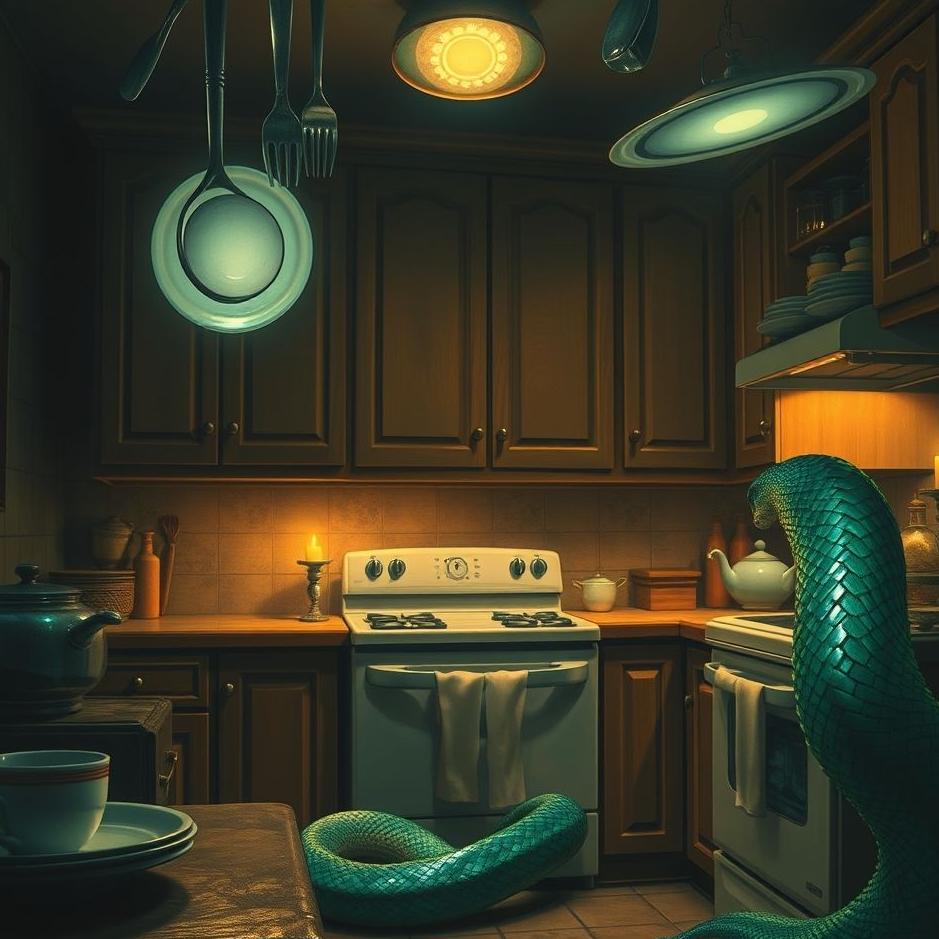 Dream : Snake entering the kitchen in a dream