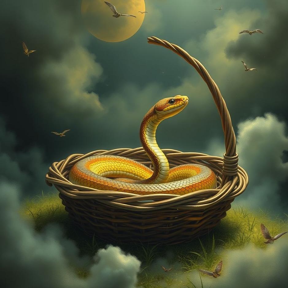 Dream : Snake in a basket in a dream