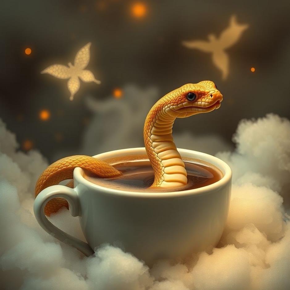 Dream : Snake in a coffee fortune in a dream
