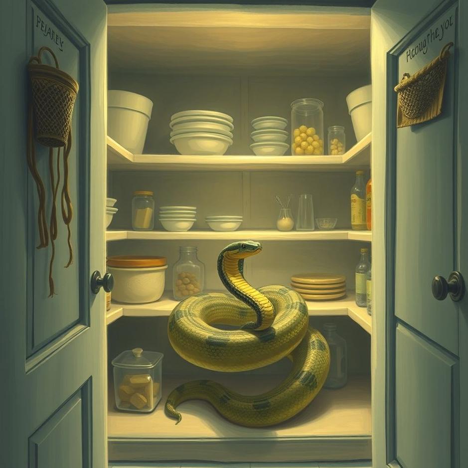 Dream : Snake in a pantry in a dream