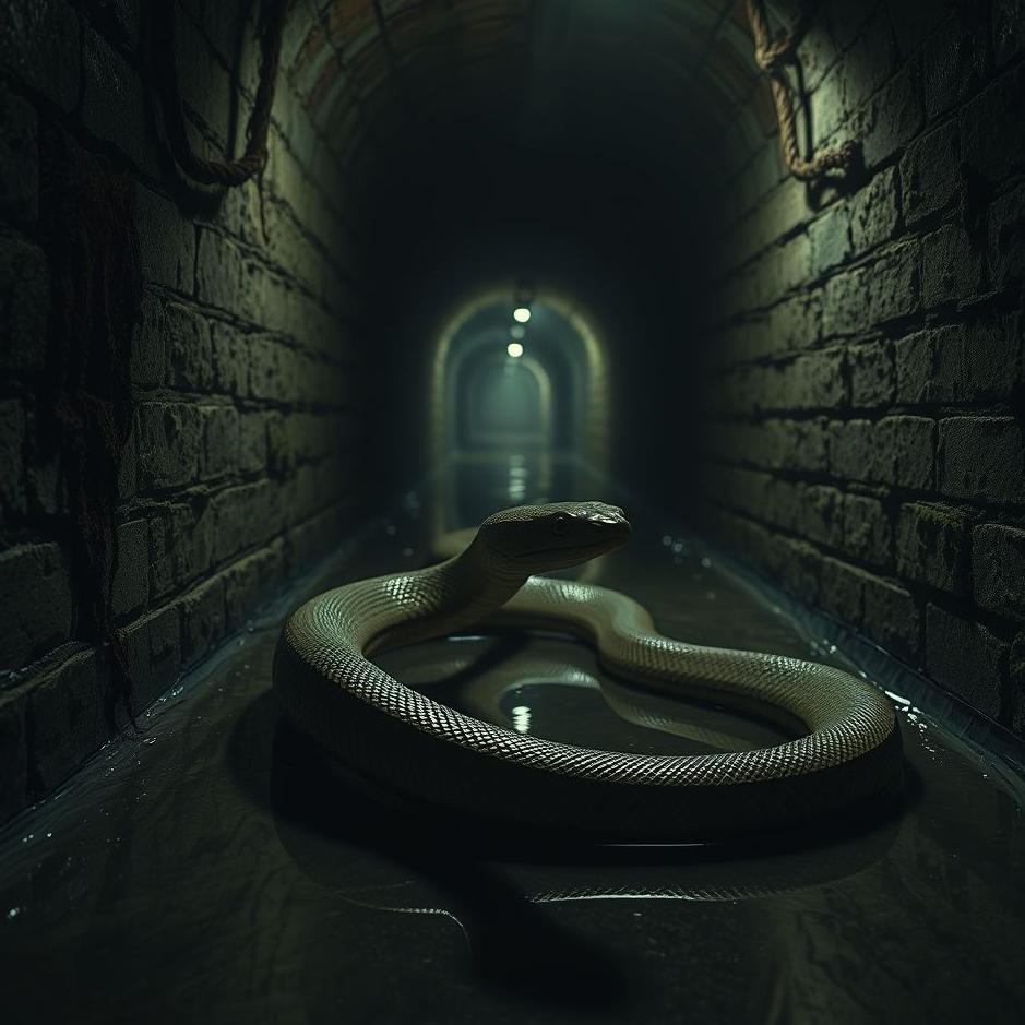 Dream : Snake in a sewer in a dream