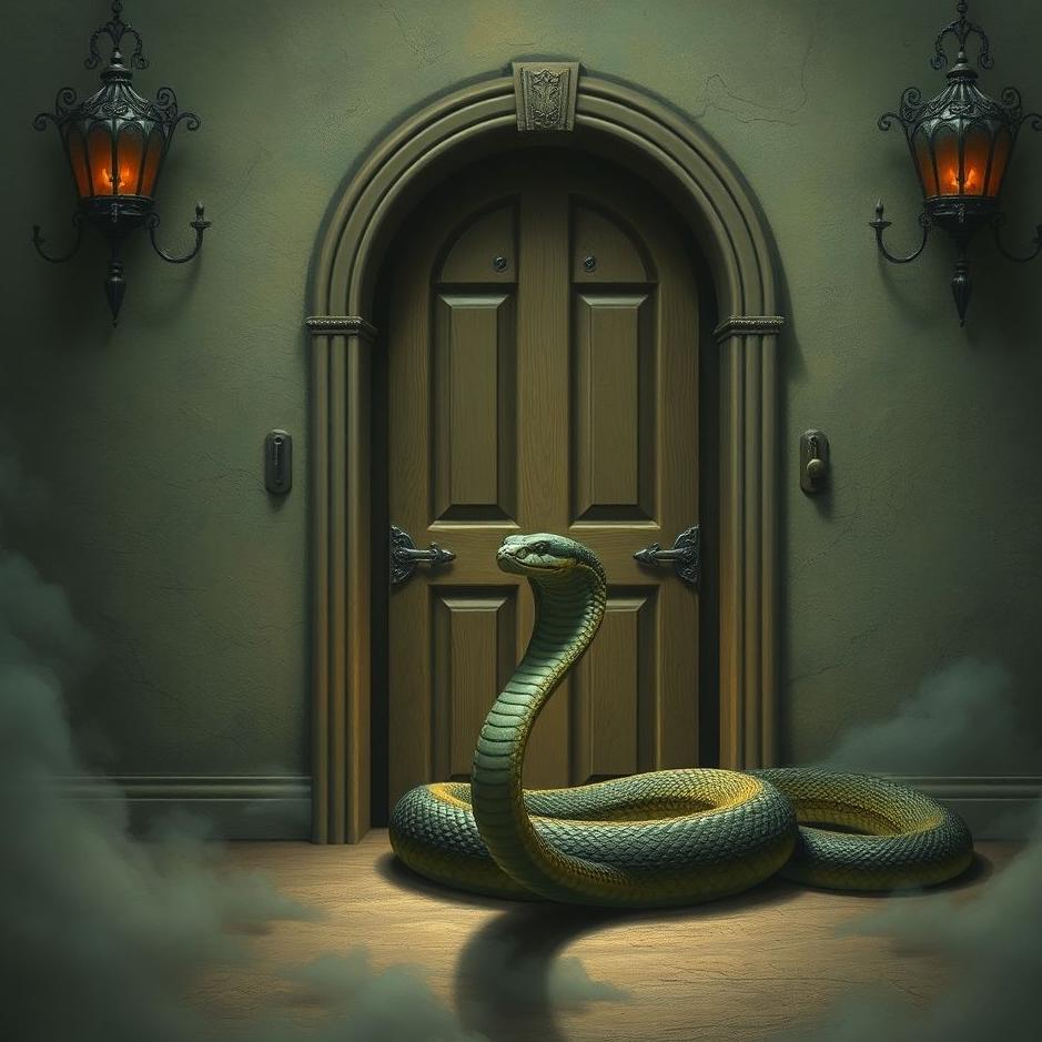 Dream : Snake in front of the door in a dream