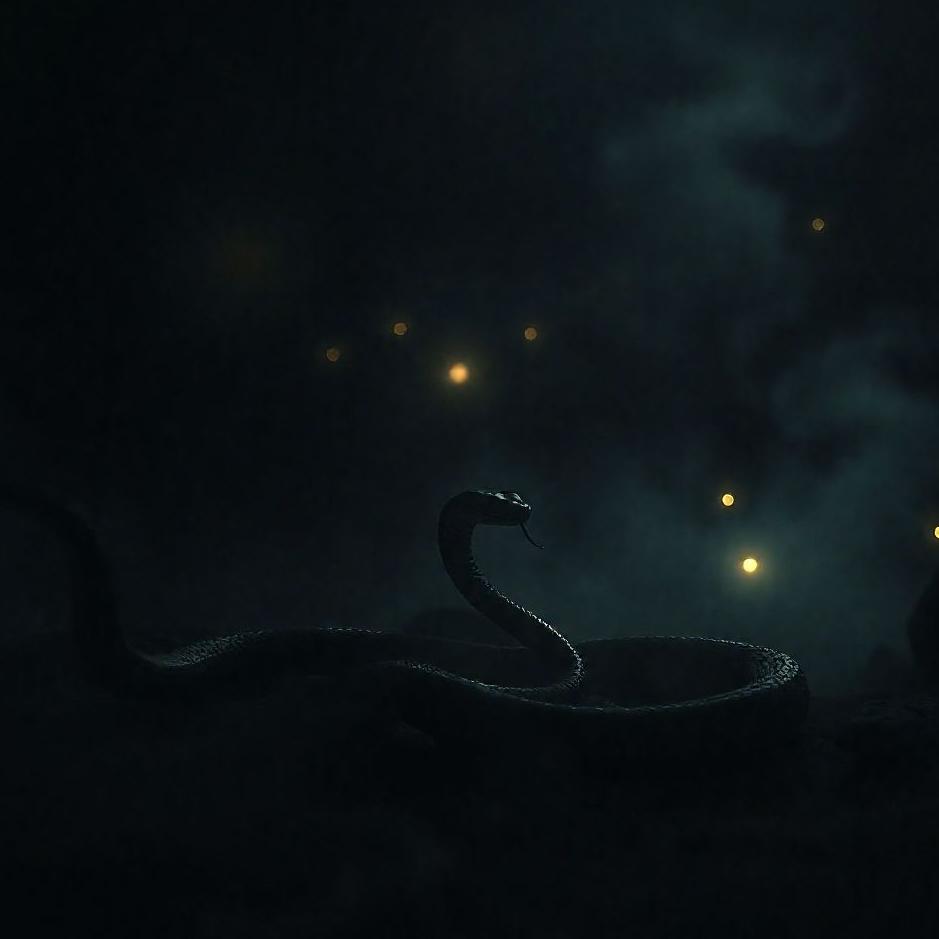 Dream : Snake in the dark in a dream