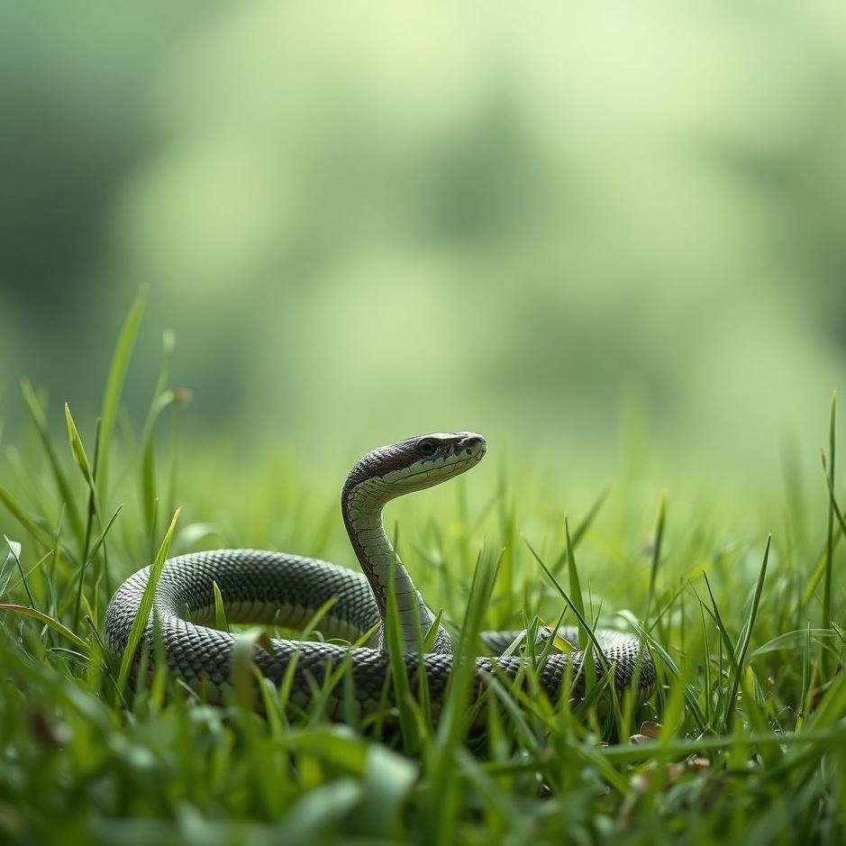 Dream : Snake in the grass in a dream