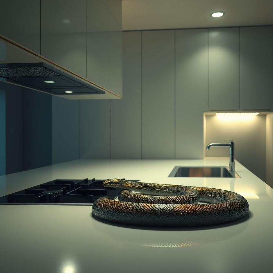 Dream : Snake in the kitchen in a dream