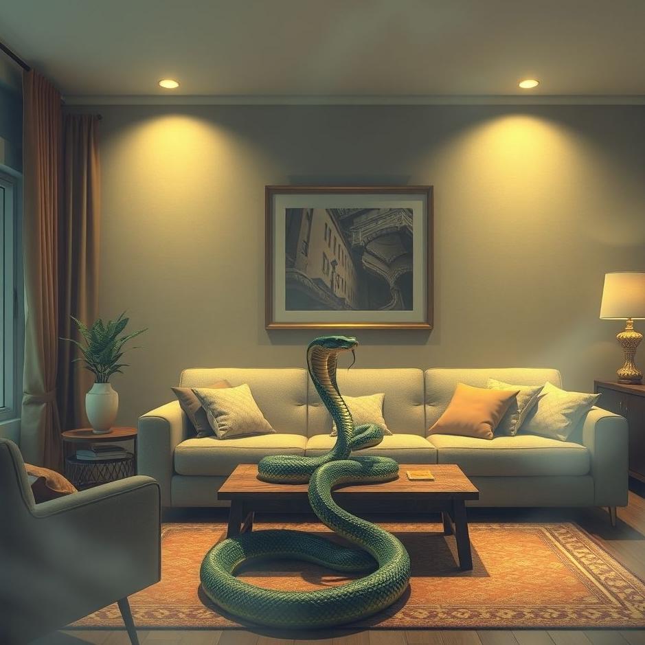 Dream Dictionary : Snake in the living room in a dream