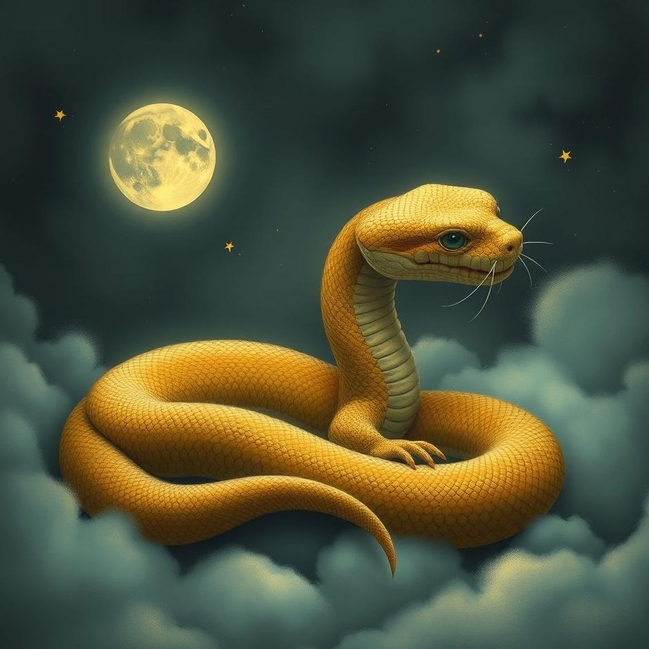 Dream : Snake in the shape of a cat in a dream