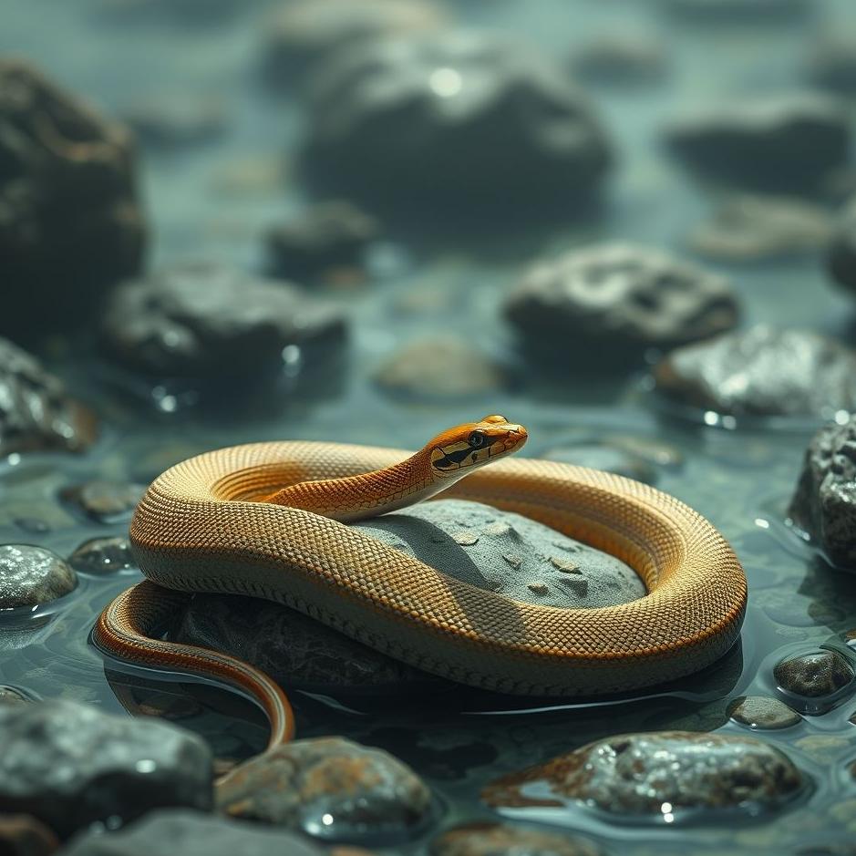 Dream : Snake on rocks in a dream