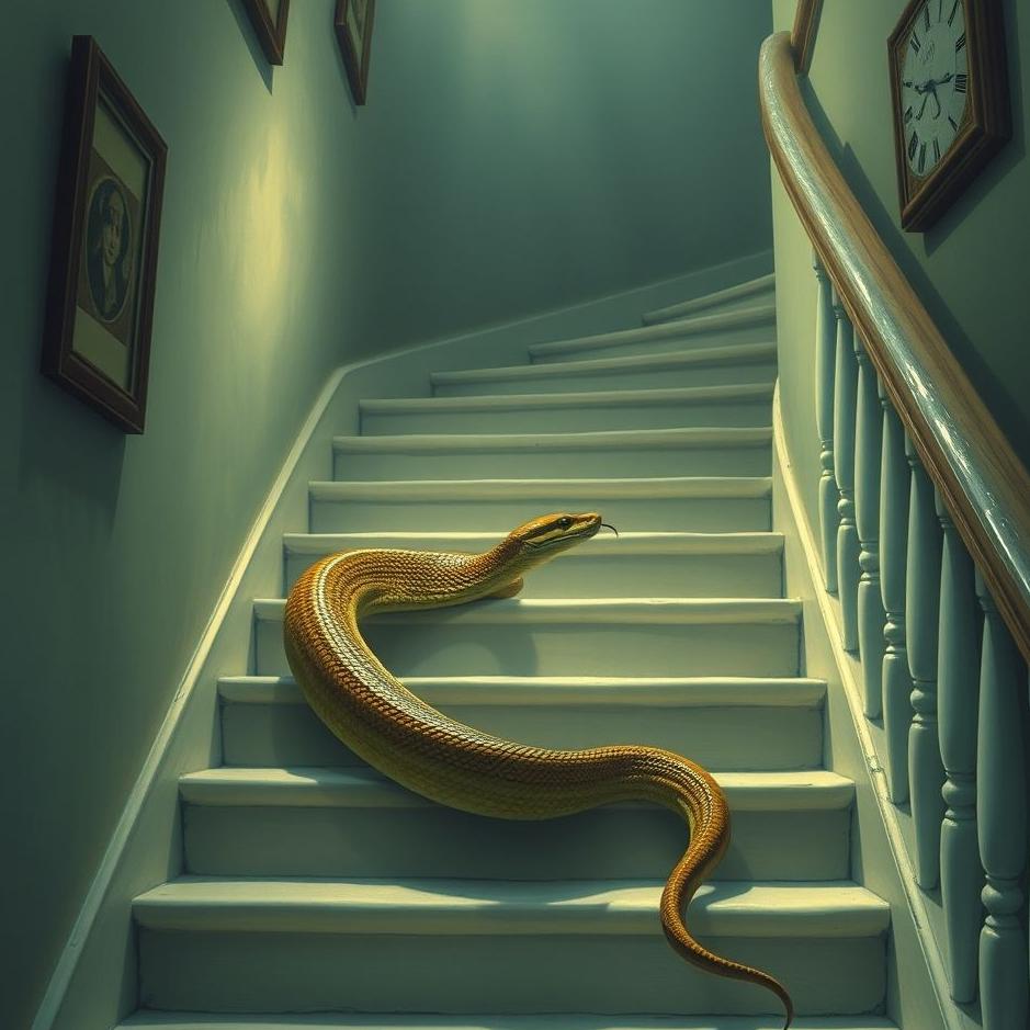 Dream : Snake on the stairs in a dream