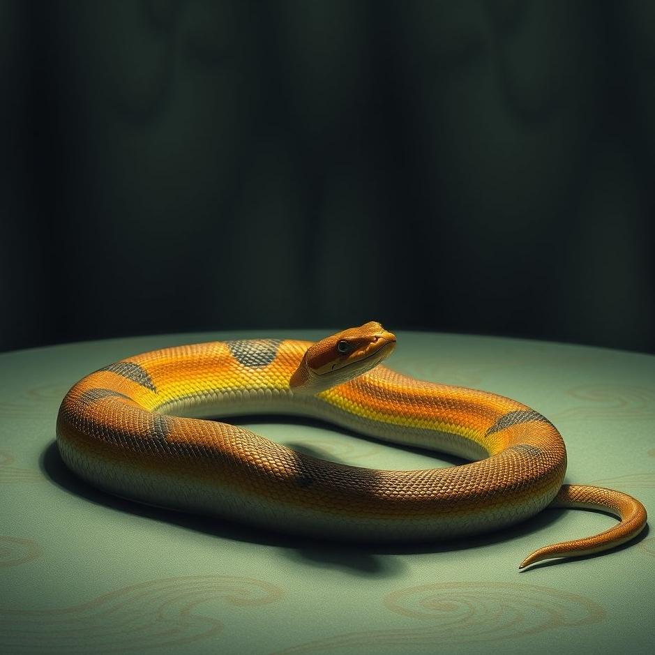 Dream : Snake on the table in a dream