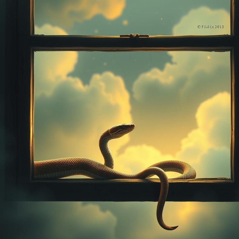 Dream : Snake on the window in a dream