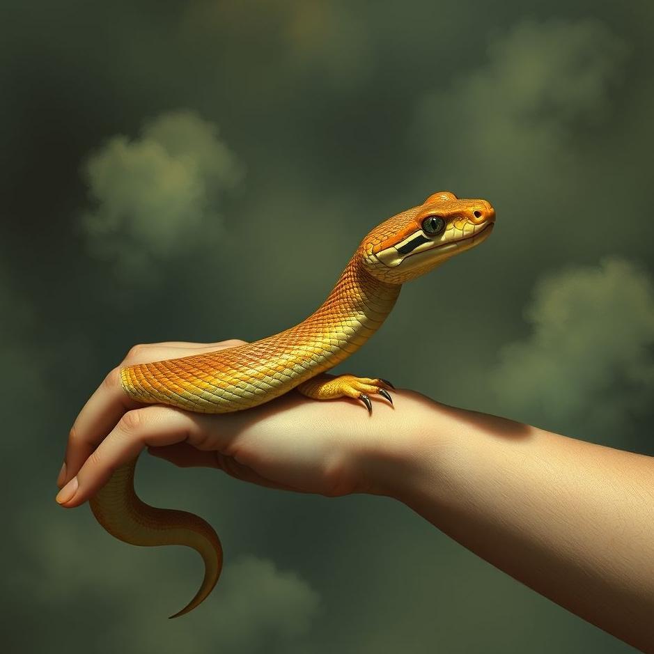 Dream : Snake on your right arm in a dream