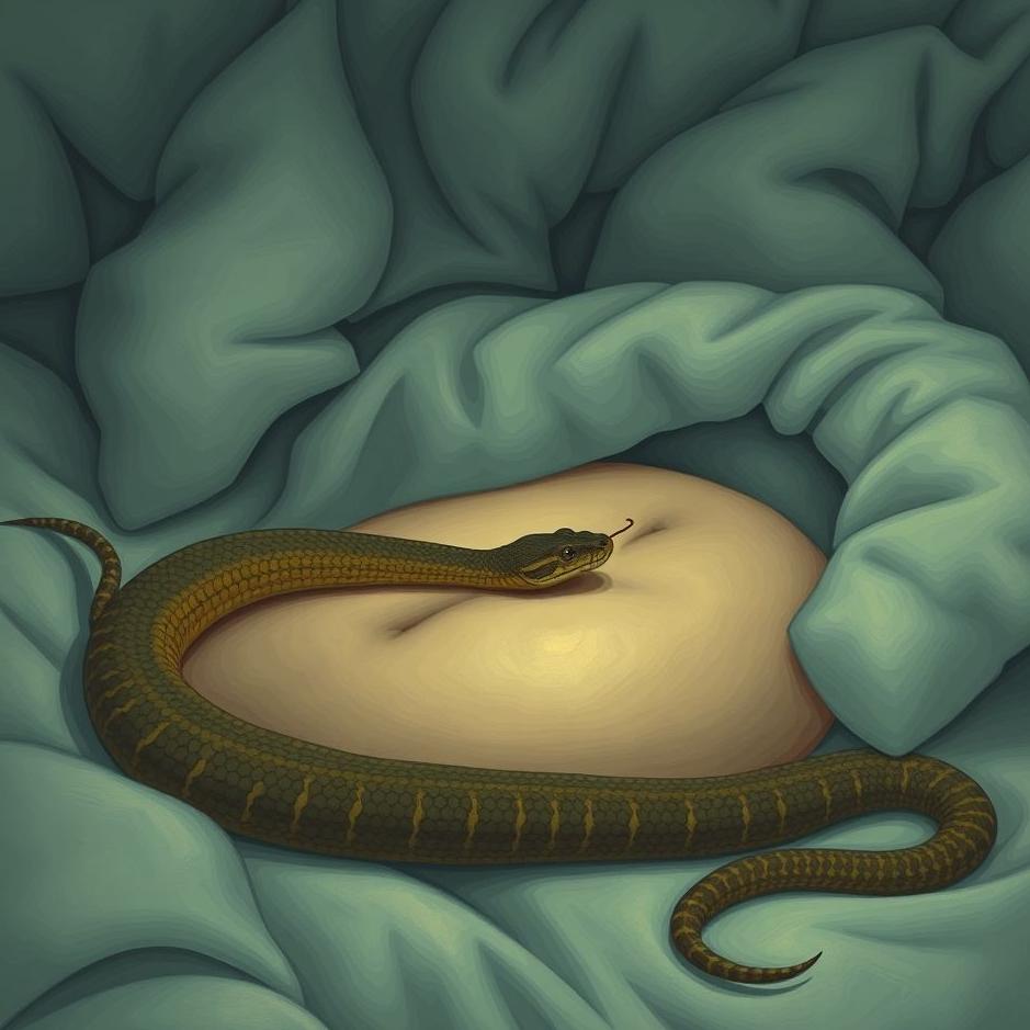 Dream : Snake on your stomach in a dream