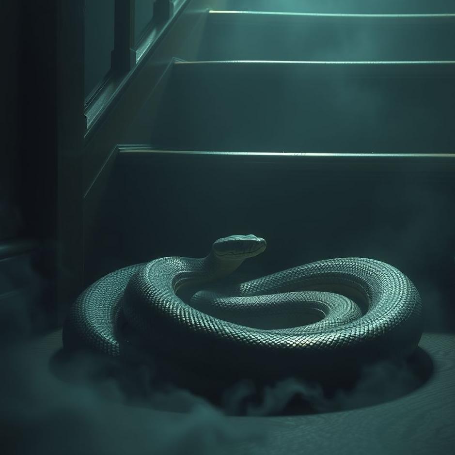 Dream : Snake under the stairs in a dream