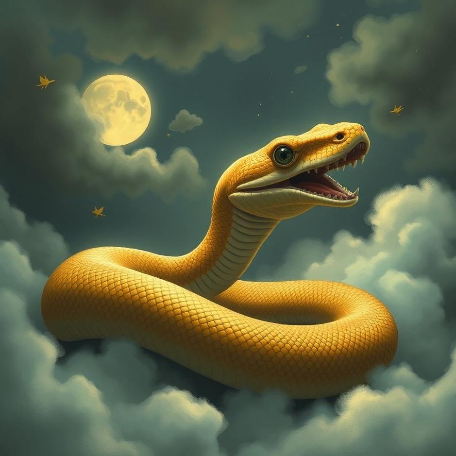 Dream : Snake with a big head in a dream