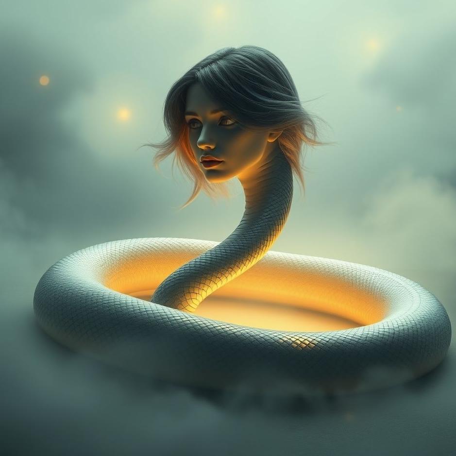 Dream : Snake with a human body as its head in a dream