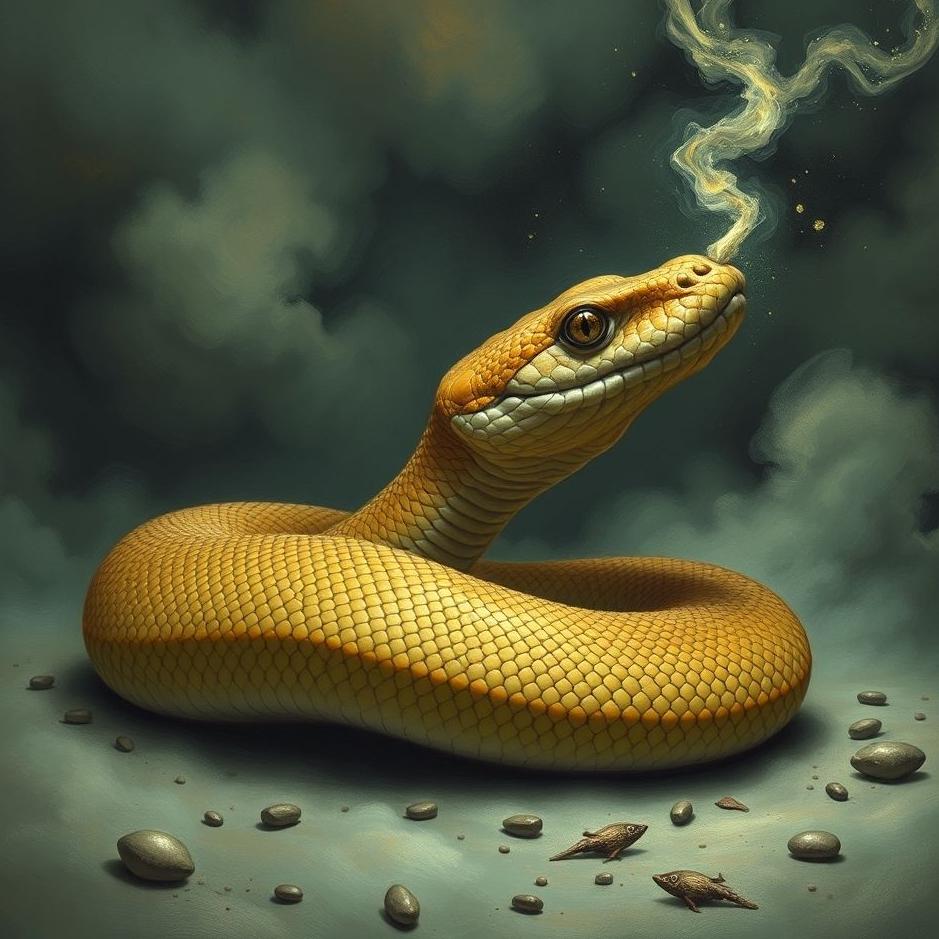 Dream : Snake with its head crushed in a dream