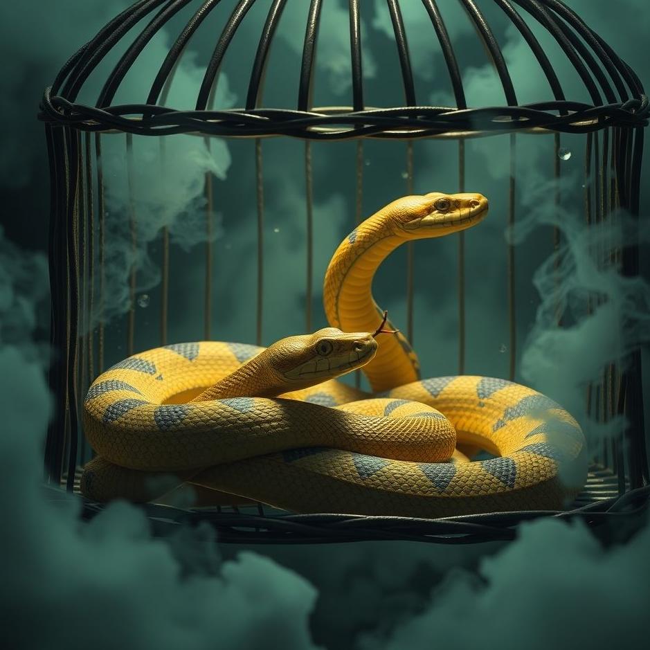 Dream : Snakes in a cage in a dream