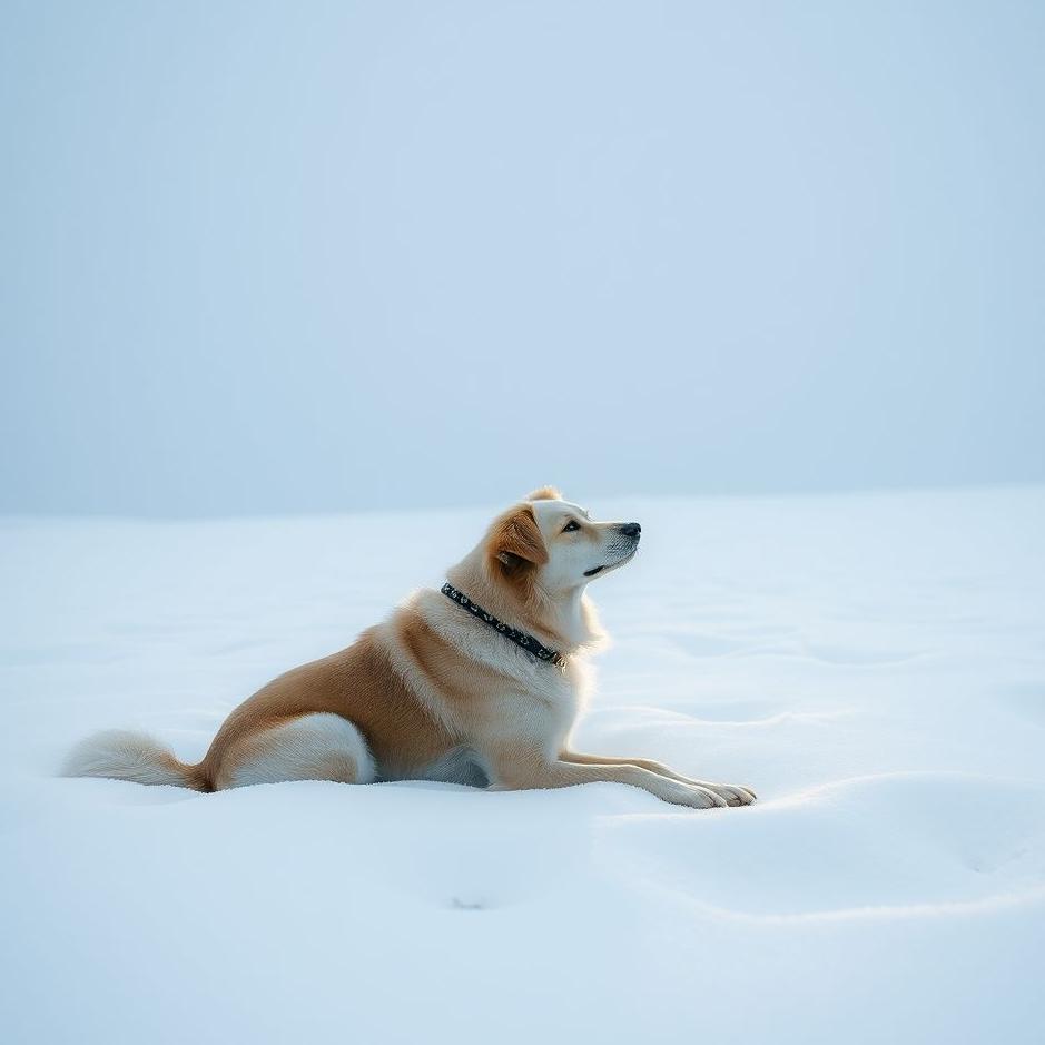 Dream : Snow and a dog in a dream