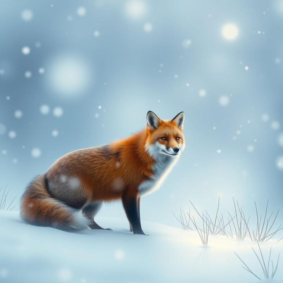 Dream : Snow and a fox in a dream