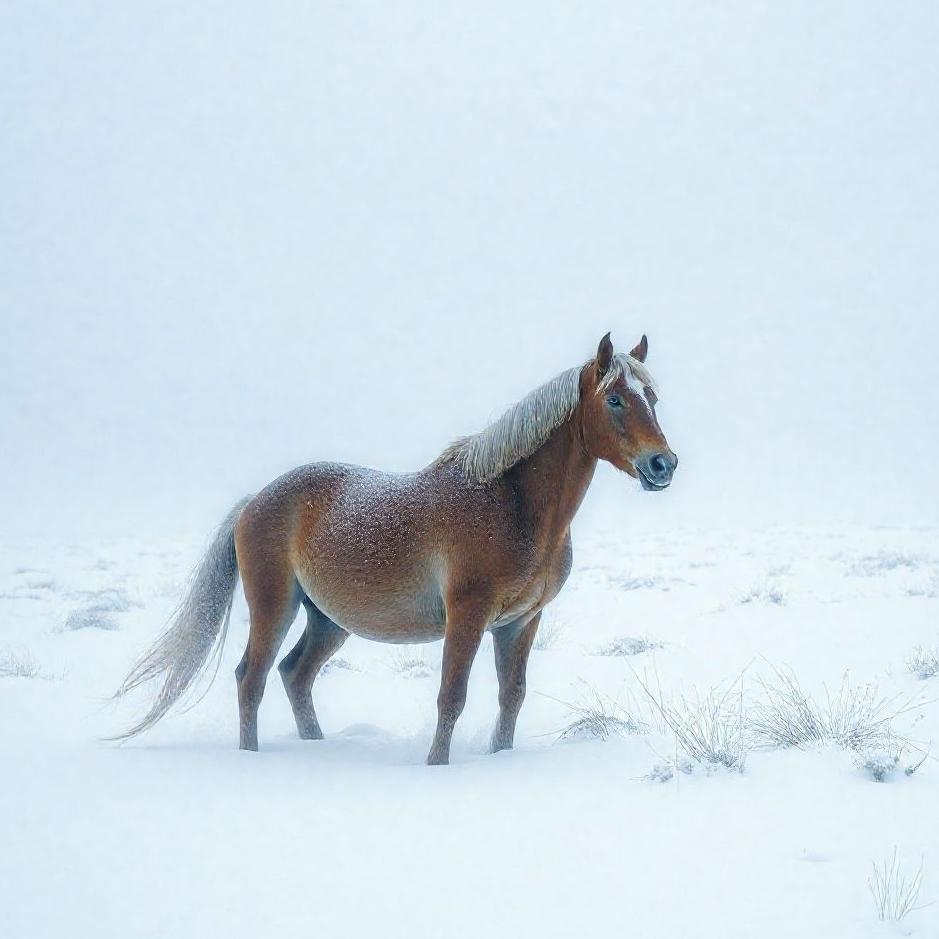 Dream : Snow and a horse in a dream