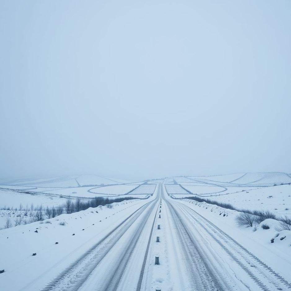 Dream : Snow and a road in a dream