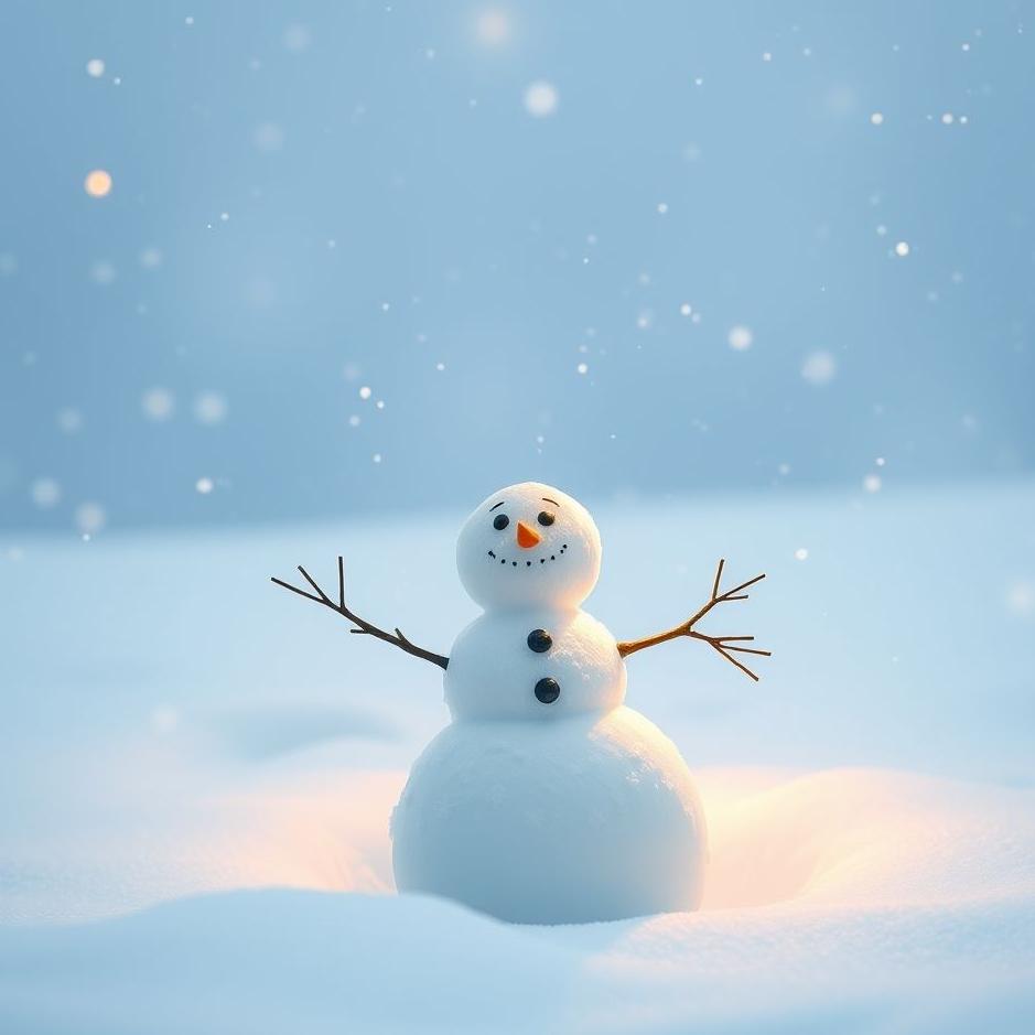 Dream : Snow and a snowman in a dream