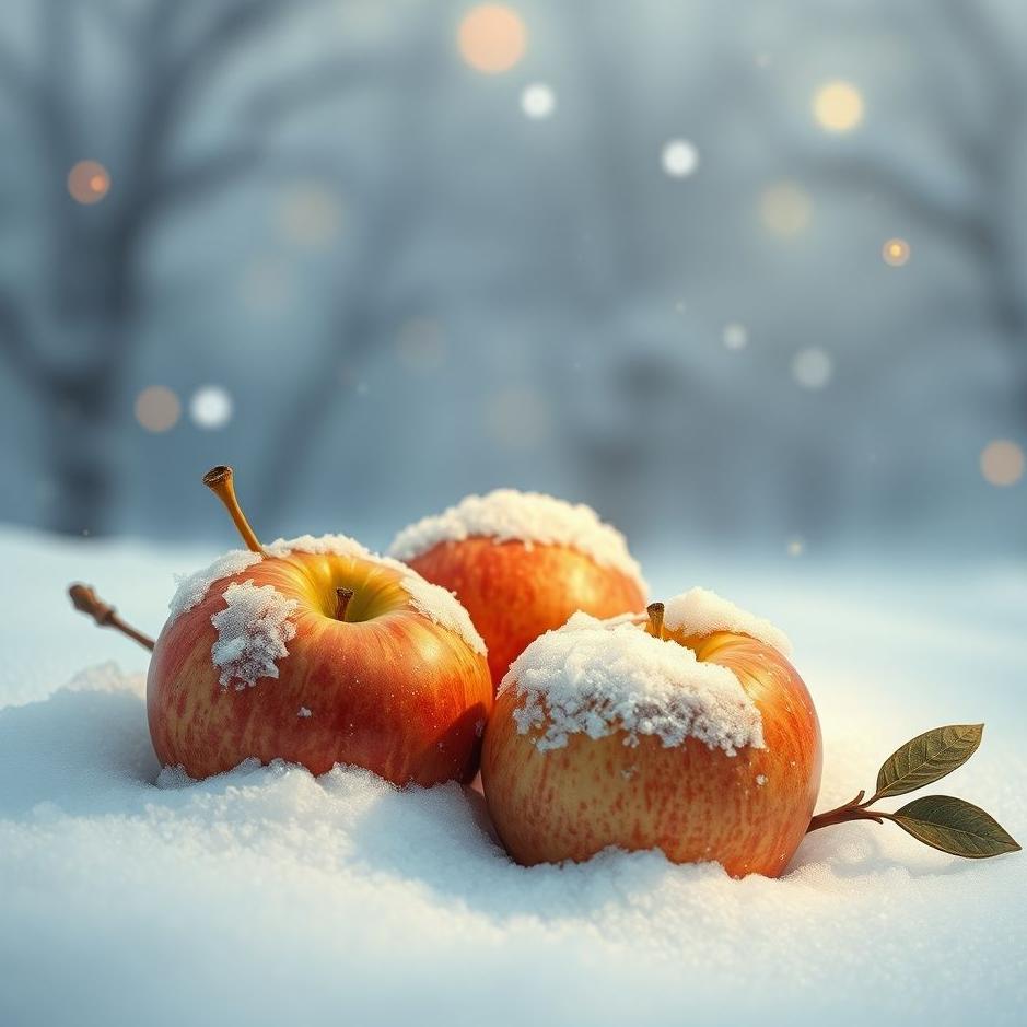 Dream : Snow and apples in a dream