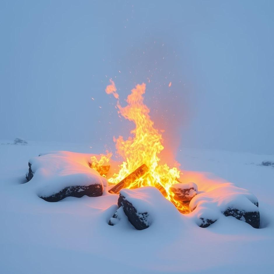 Dream : Snow and fire in a dream