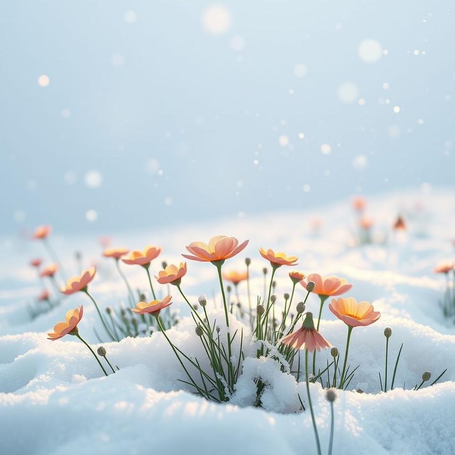 Dream : Snow and flowers in a dream