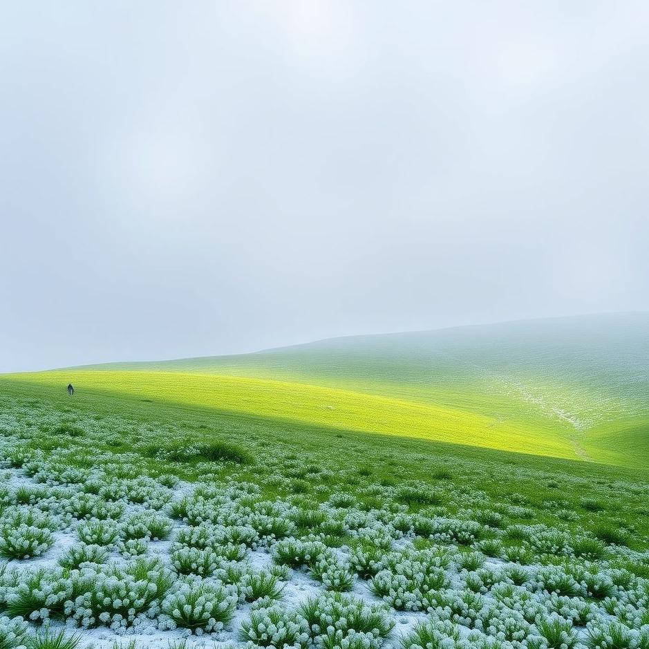 Dream : Snow and green in a dream