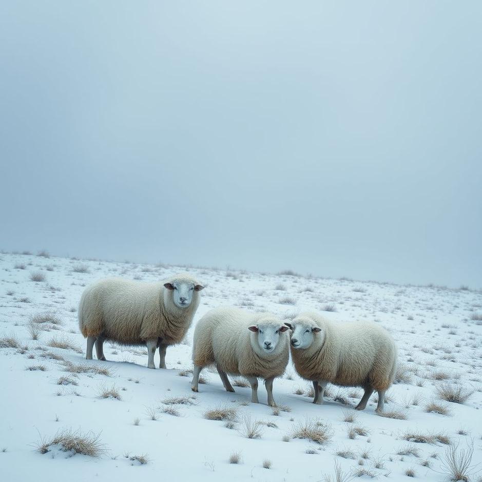 Dream : Snow and sheep in a dream