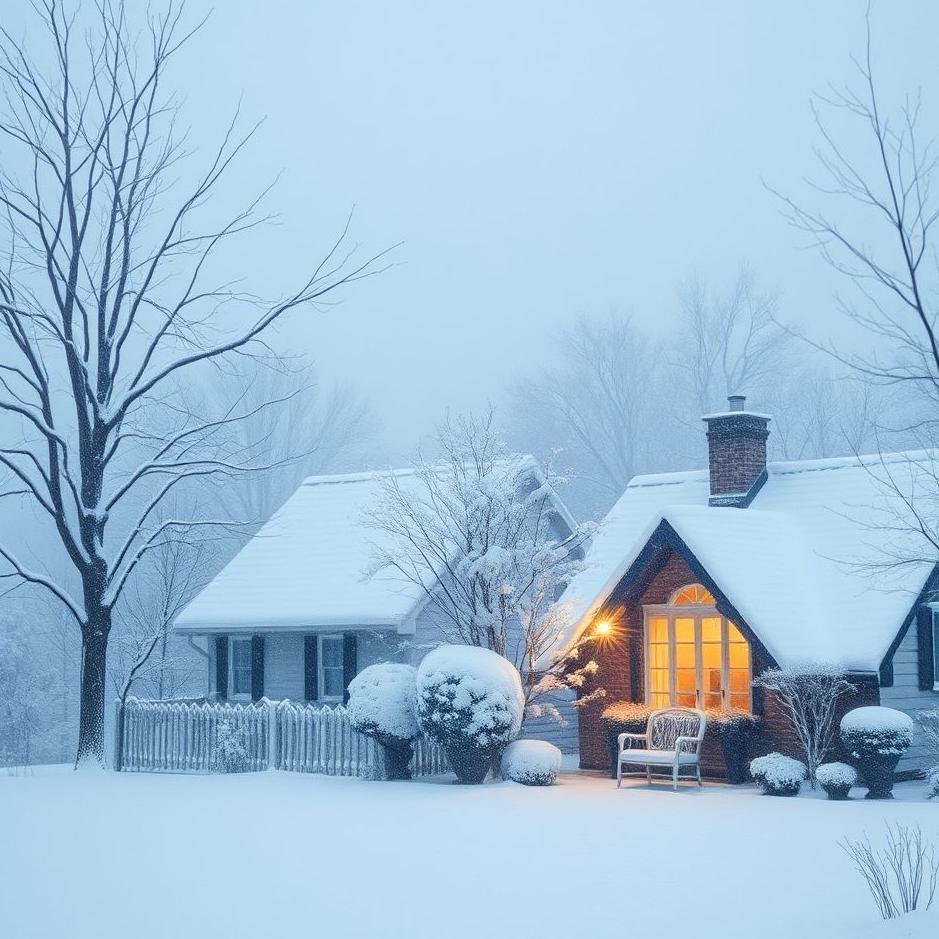 Dream : Snow at home in a dream