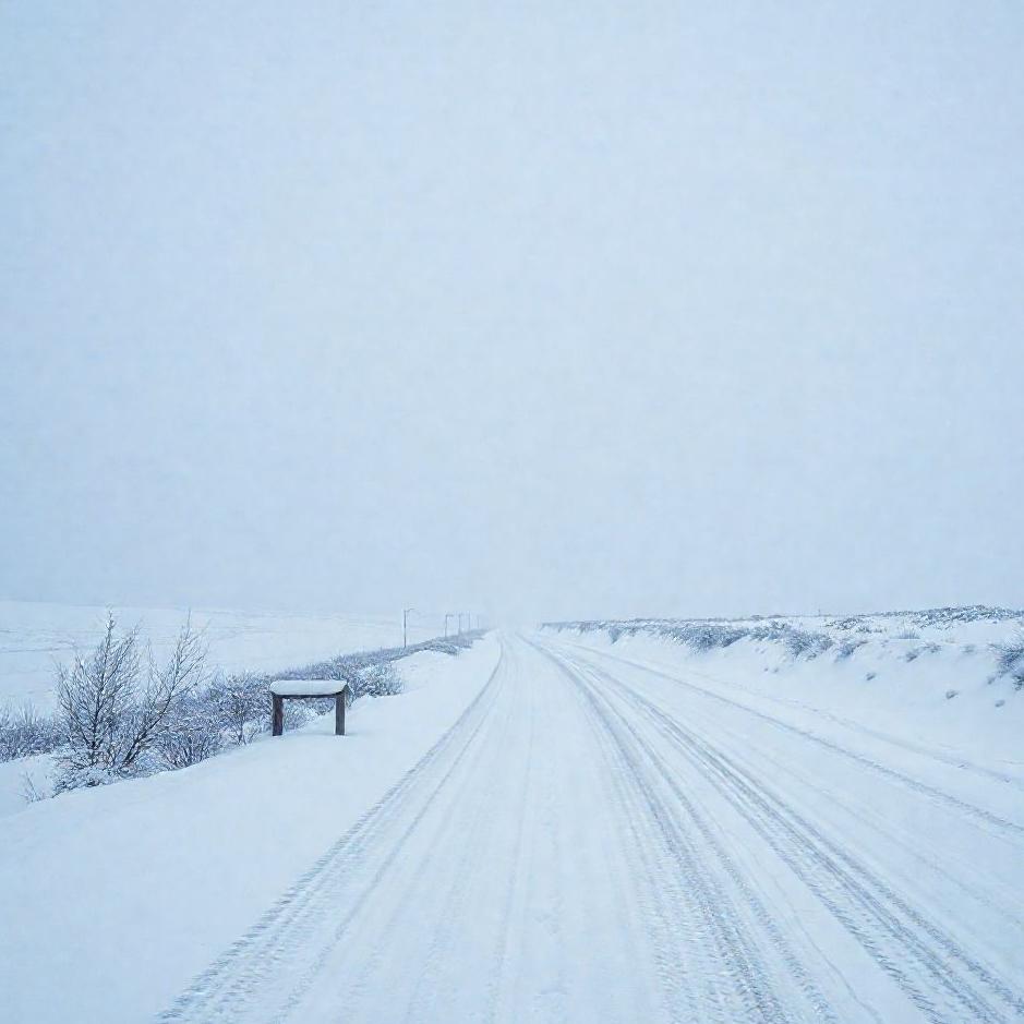 Dream : Snow-covered road in a dream