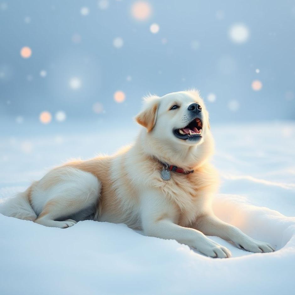 Dream : Snow dog in a dream