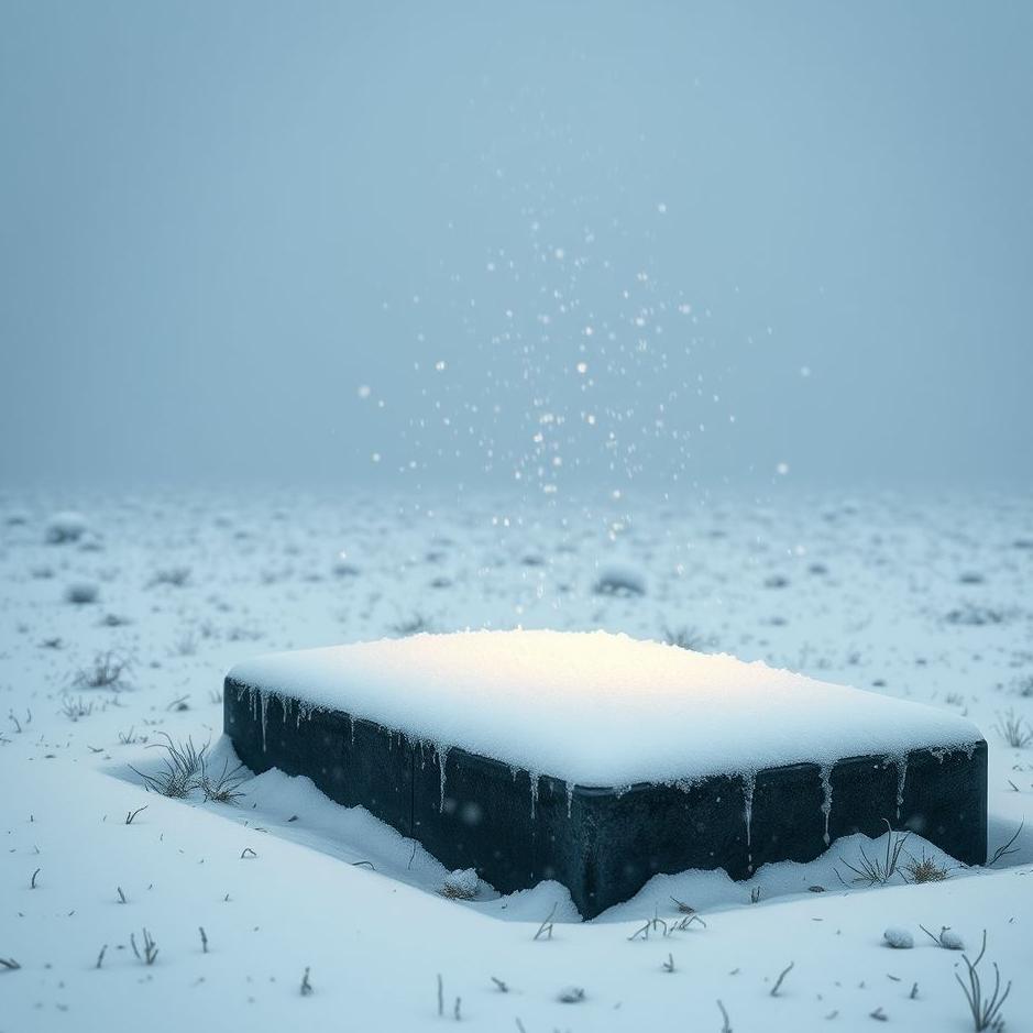 Dream : Snow falling on a grave in a dream
