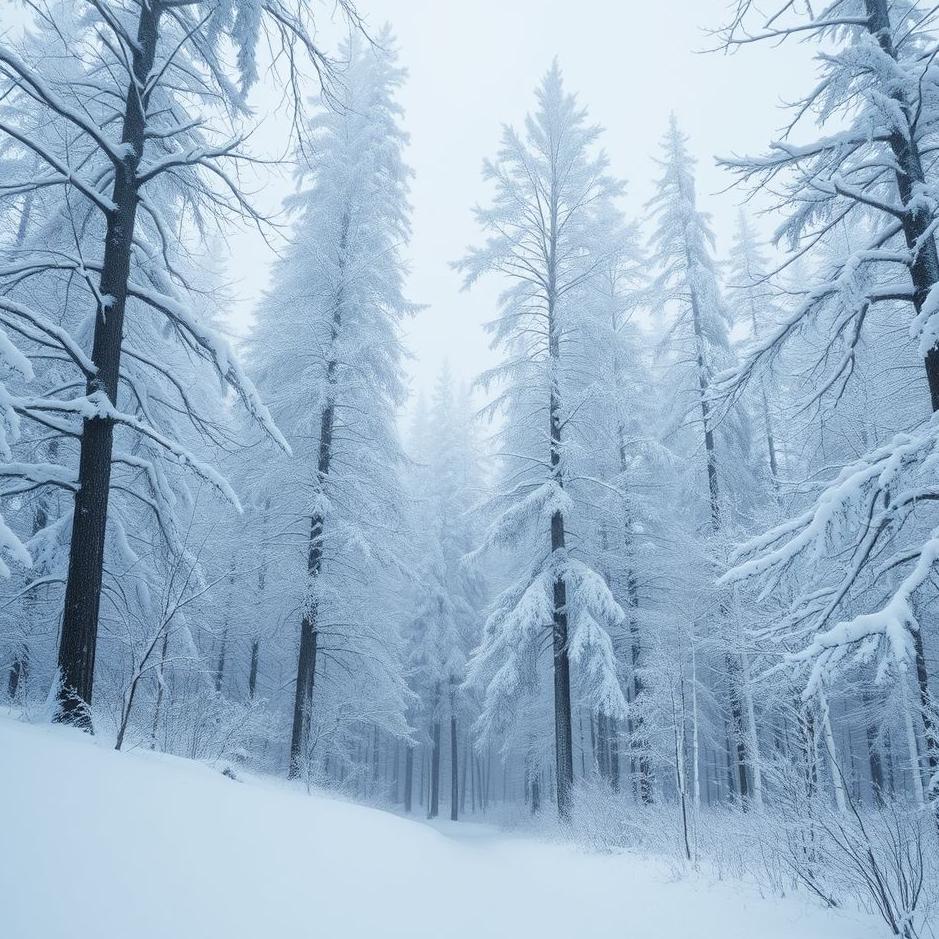 Dream : Snow in a forest in a dream