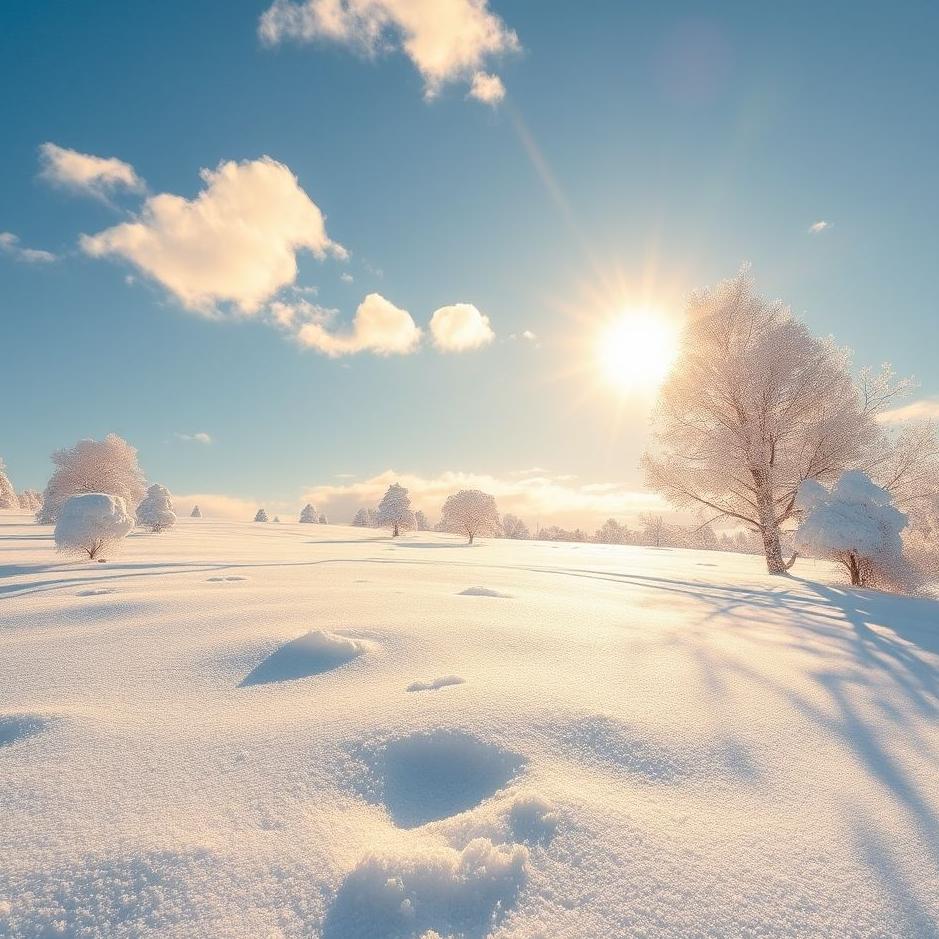 Dream : Snow in sunny weather in a dream