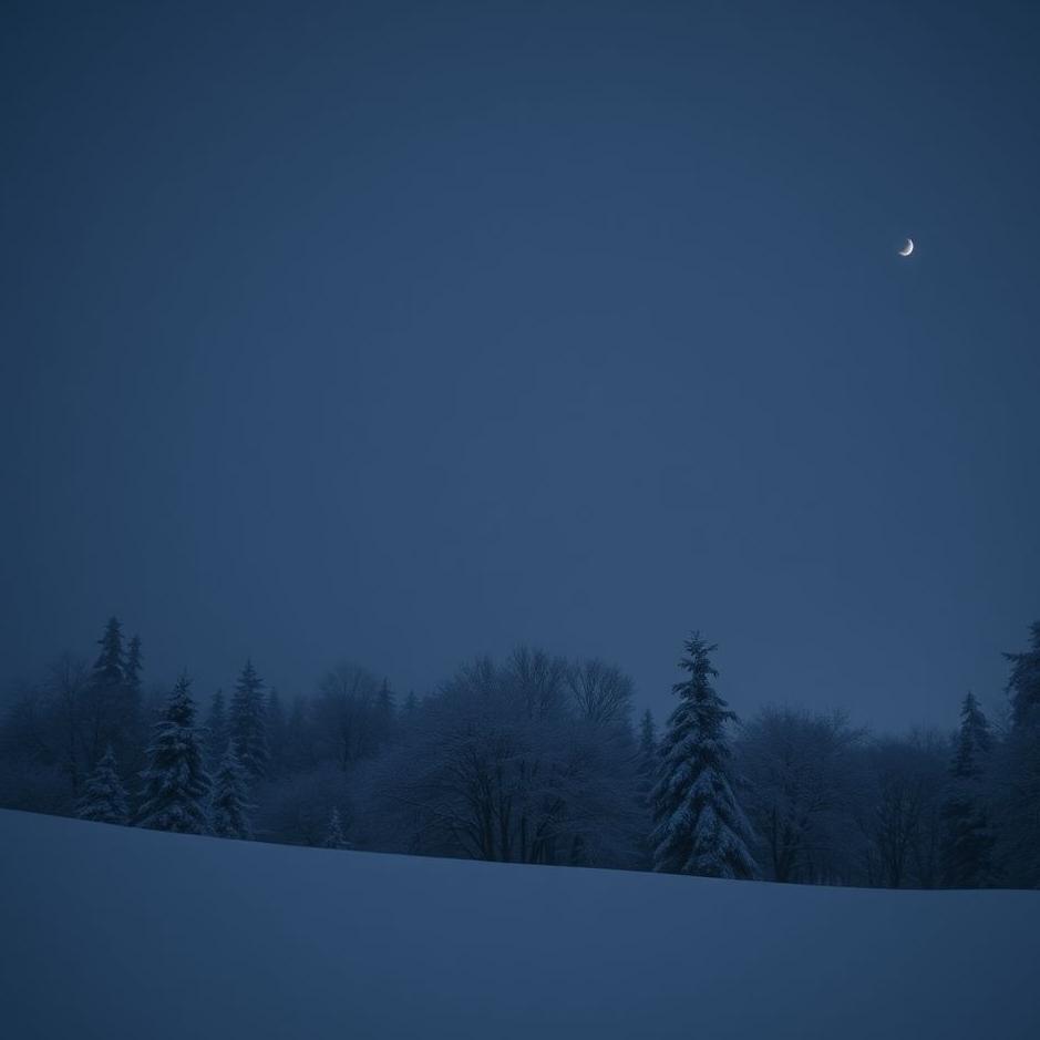 Dream : Snow in the dark in a dream
