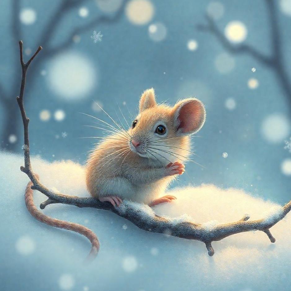 Dream : Snow mouse in a dream