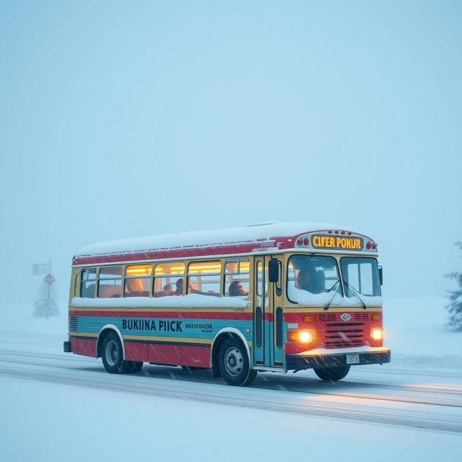 Dream : Snow on a bus in a dream