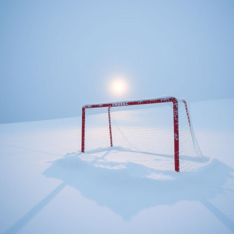 Dream : Snow on a goal in a dream