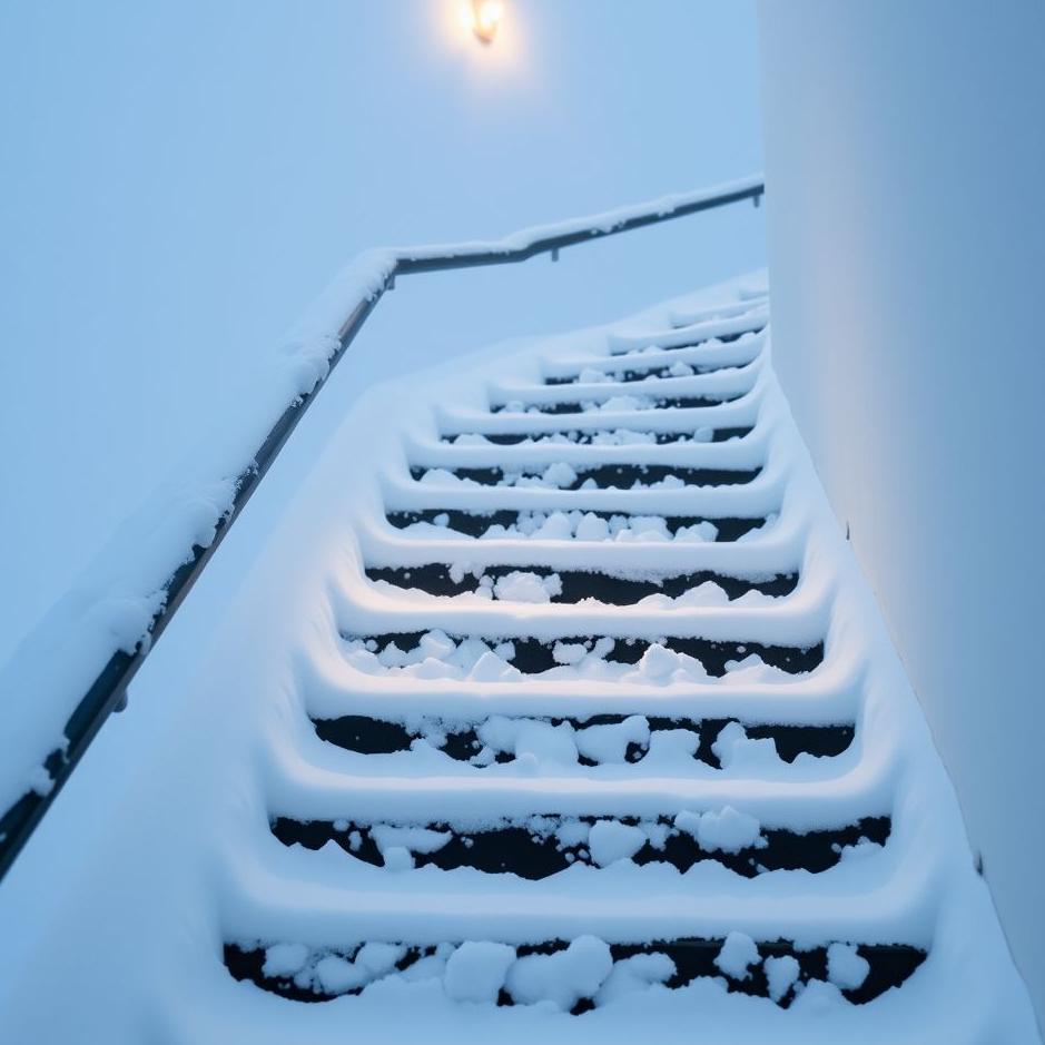 Dream : Snow on the stairs in a dream