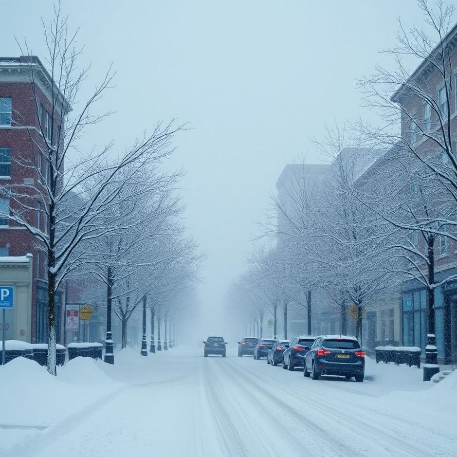 Dream : Snow on the street in a dream
