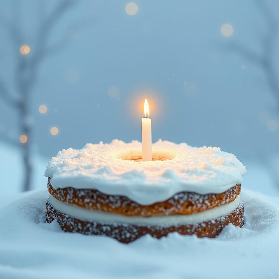 Dream : Snowy cake in a dream