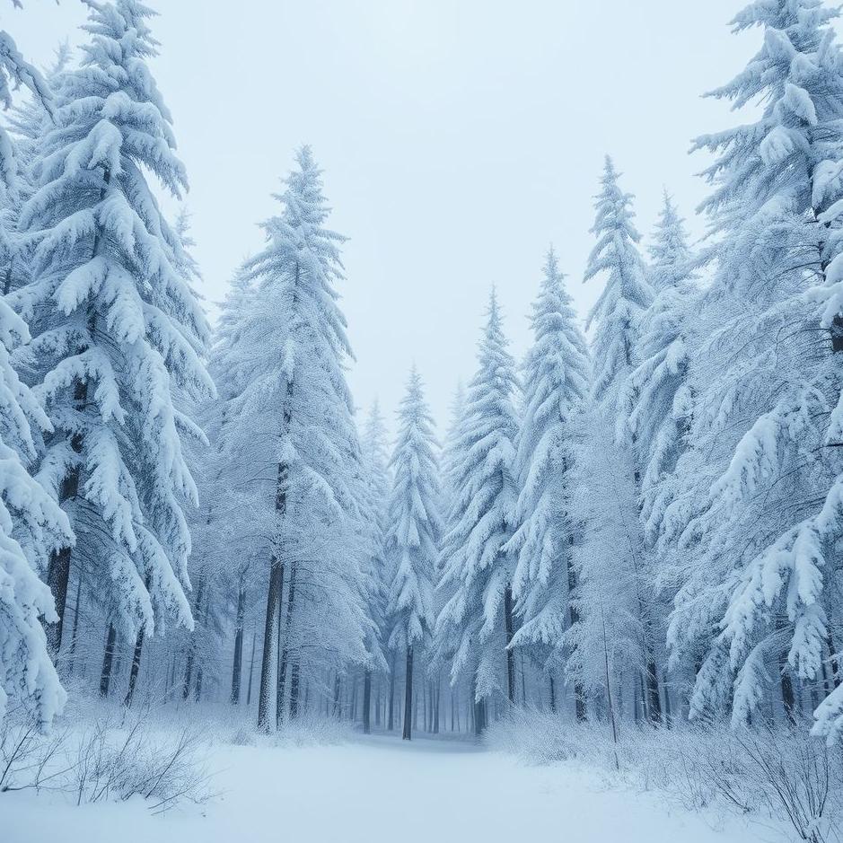 Dream : Snowy forest in a dream