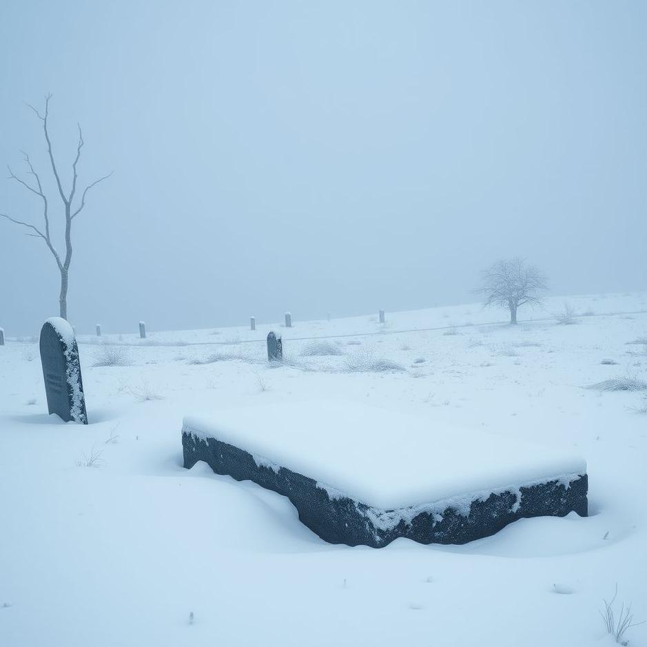 Dream : Snowy grave in a dream