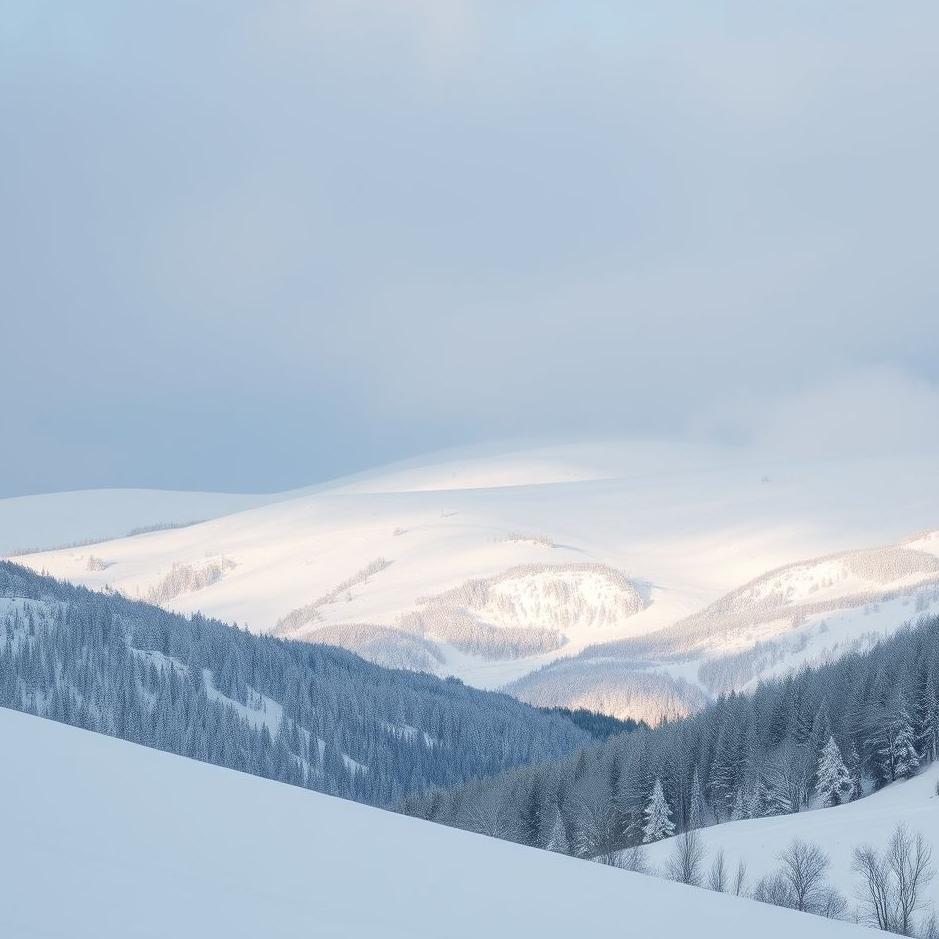 Dream : Snowy hills in a dream