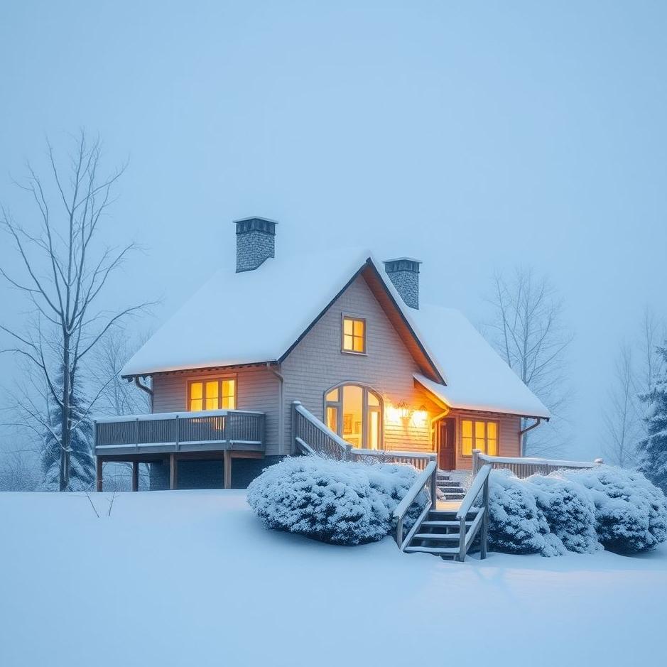 Dream : Snowy house in a dream