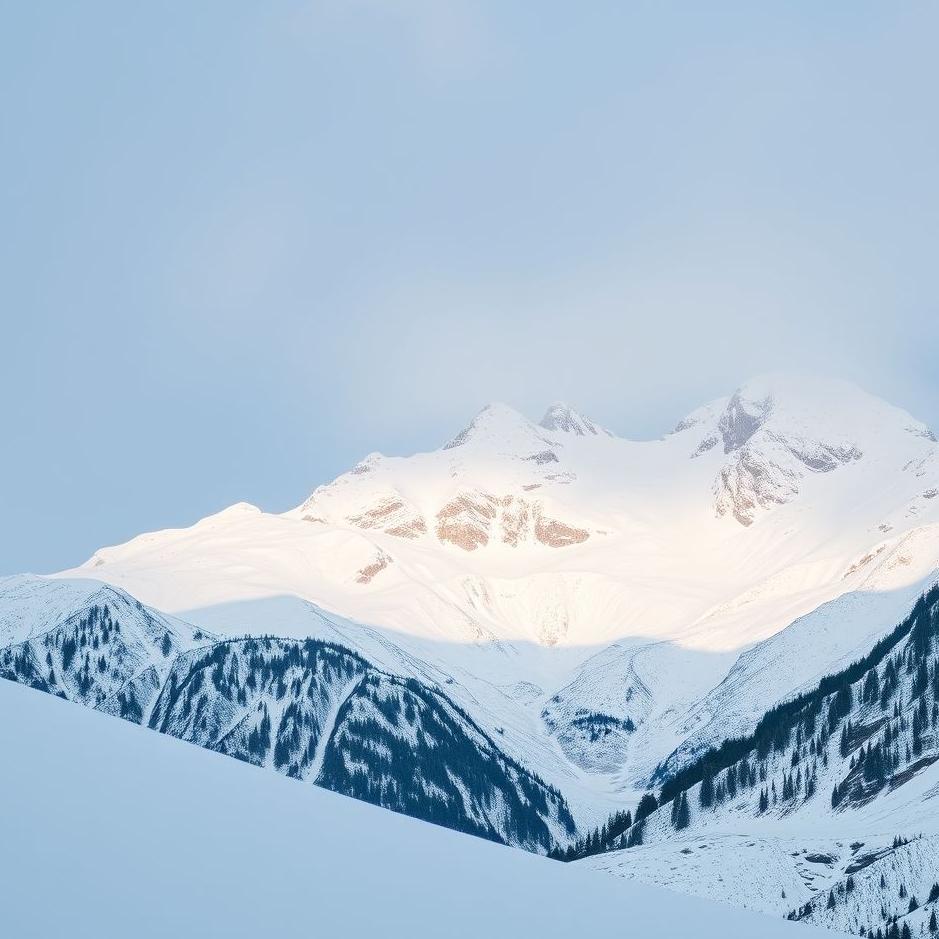 Dream : Snowy icy mountain in a dream